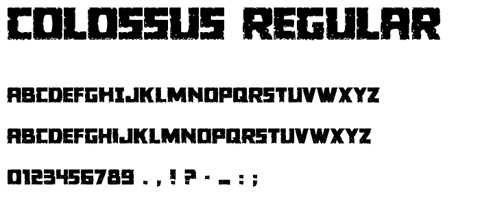 Colossus Regular font
